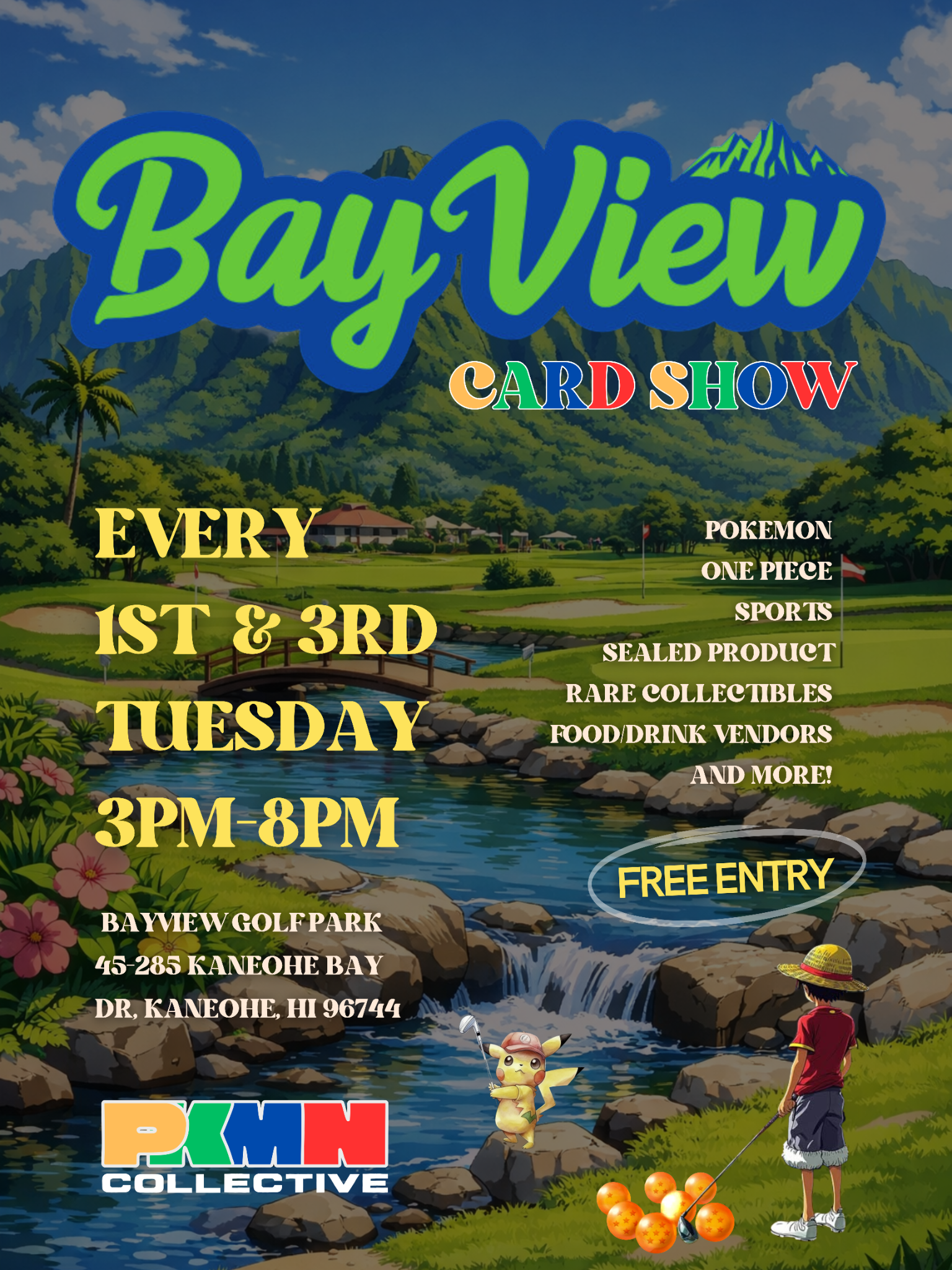 Bayview Night Market promotional flyer by PKMN Collective