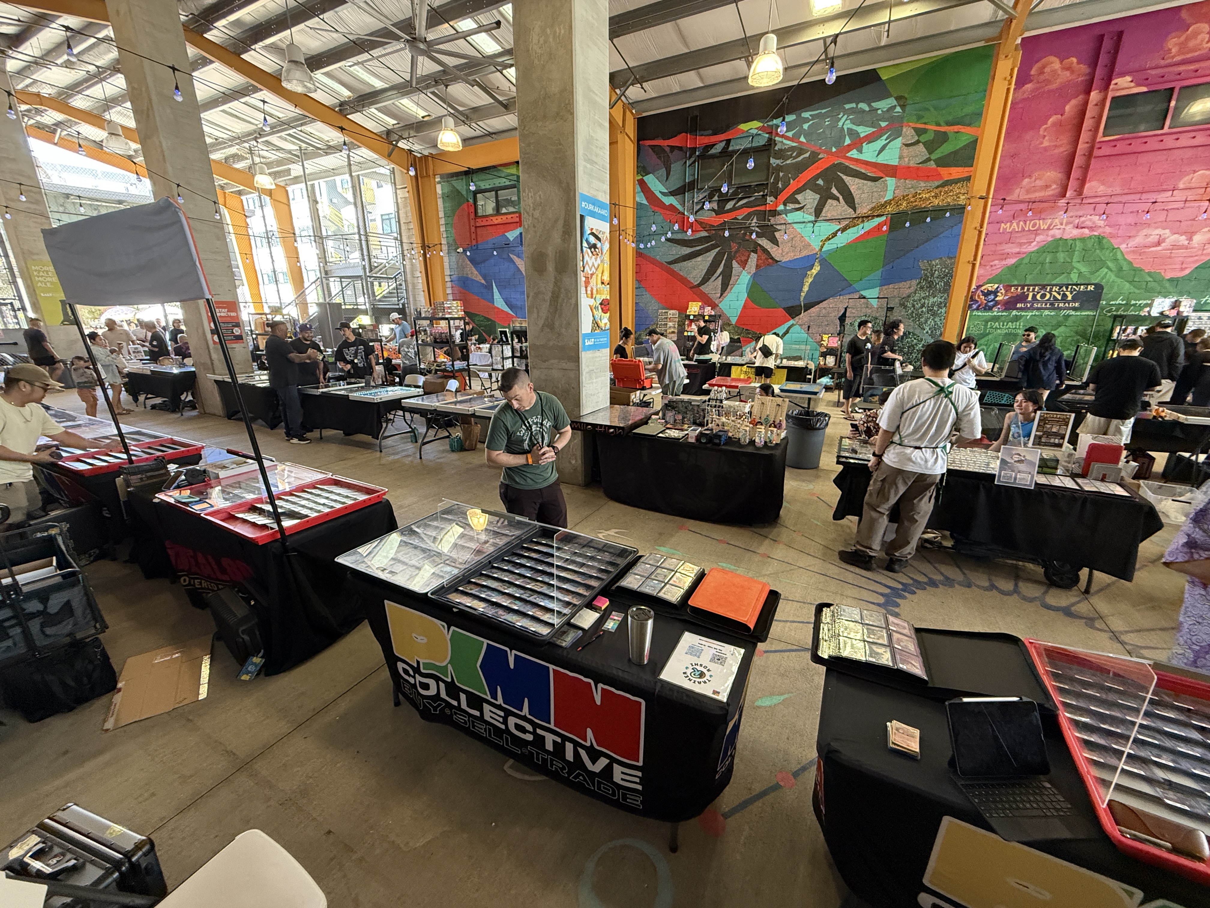 Keep It Aloha Card Show — main floor activity at SALT Kakaako